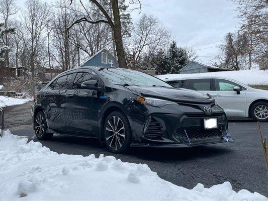 Car with tints installed