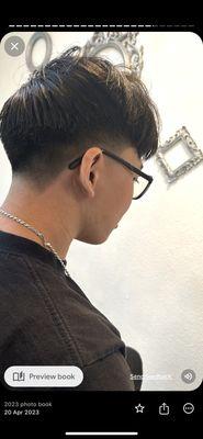 Low taper x extremely textured (with razor ONLY) top