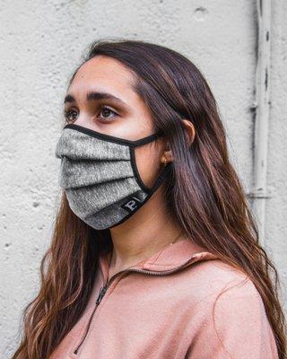 Grey Pleated Mask