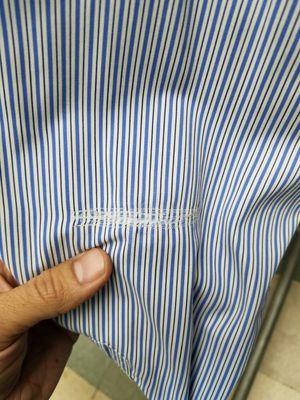 Alteration/repair was supposed to be unnoticeable. Horrible job.