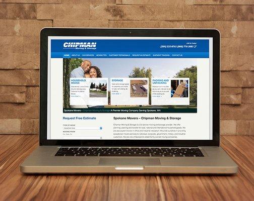 Enleaf took on a full website redesign for Chipman Moving & Storage in Spokane
