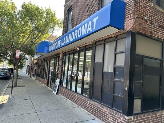 Storefront sidewalk view