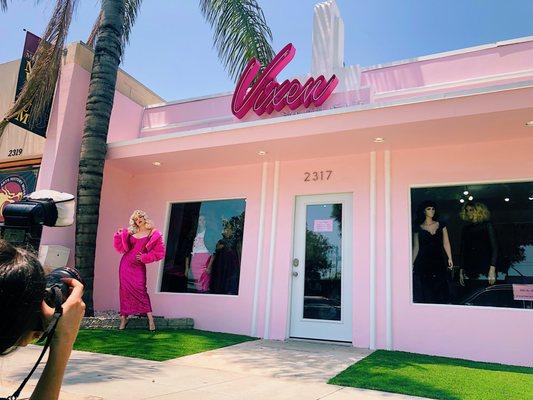 Our new permeant location in Magnolia Park. Shooting photos of our model Renee Olstead in new Vixen pieces.