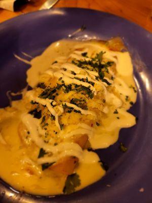 Cheese Enchilada with queso