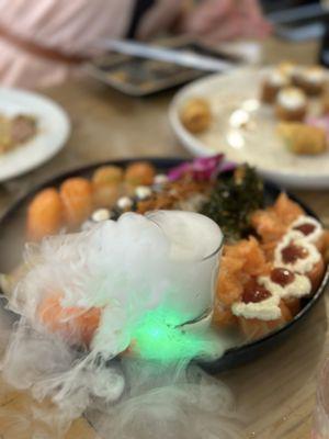 Enfeitado com fumaça