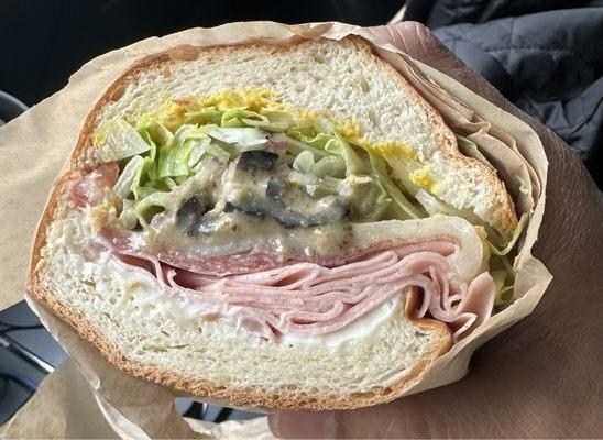 The Italian - mortadella, salami, olives