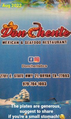Don Chente Mexican & Seafood Restaurant