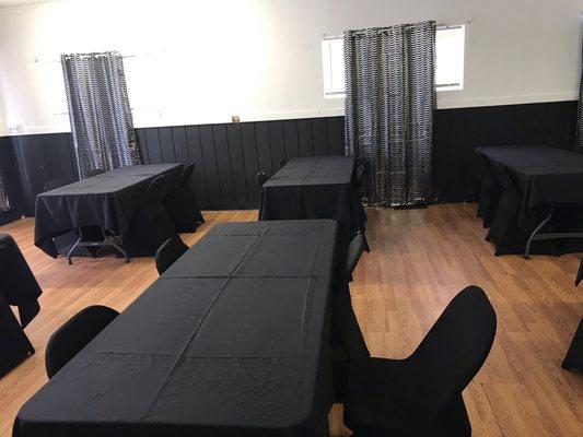 If you need a place to throw a small party we have it.