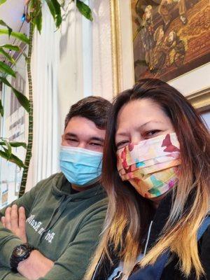 Having our check-up together.