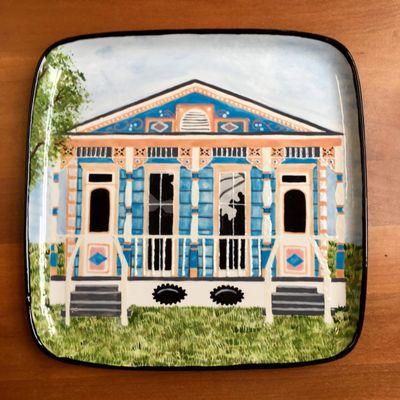 Facade plate. Commemorate a special place for you or a loved one. Paint your own or commission a piece from the staff!