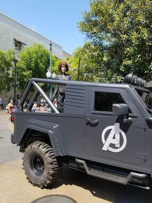 Black Widow taking her final curtain call for the last day of Summer of Heroes