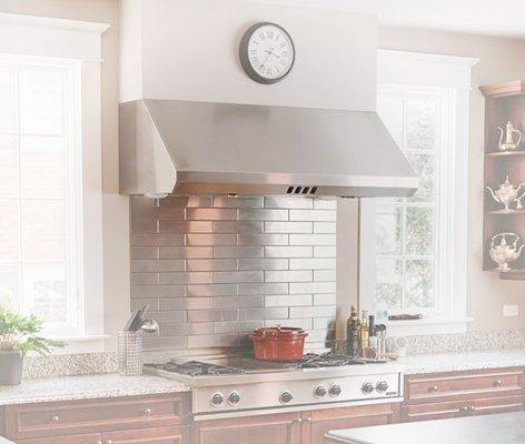 2.5X12 Stainless Steel Backsplash Makes a Fast DIY Improvement To A Beautiful Kitchen