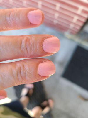 Terrible manicure and pedicure