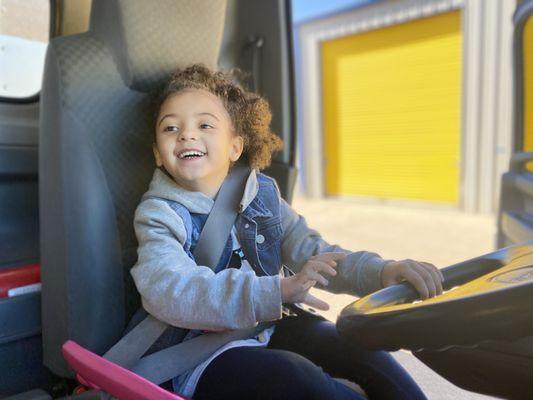 our new driver Elli Ready to kick butt on you move.