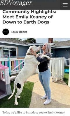 Owner, Emily Keaney was featured in San Diego Voyager Magazine