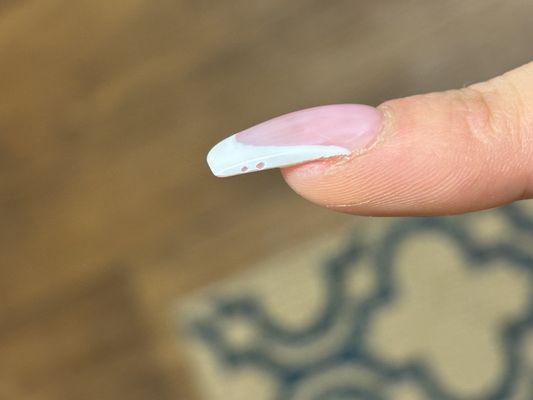 They left my nails like that and refused to fix anything