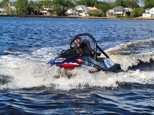 Happy Customer Out In Our Jet Kart