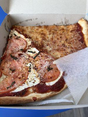 Tomato slice and reg cheese ... both really good.