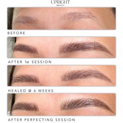 Microblading + Soft Shading full process