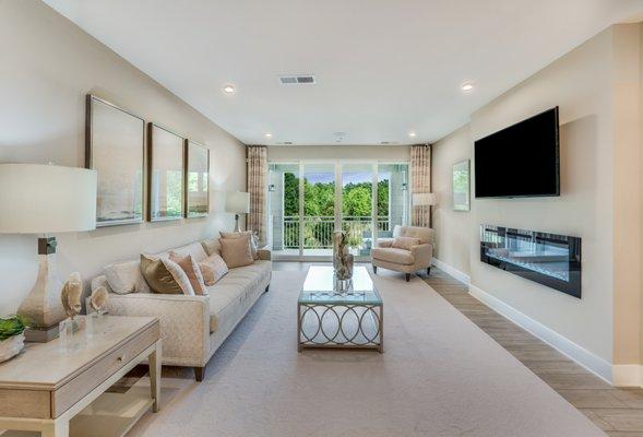 Beautiful wide shot of living room