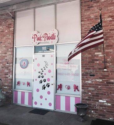 Our front door awaiting your arrival with your special friend/s