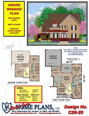 Here's one of our award-winning plans. If you need an Alley-Load garage, here's a great plan!
