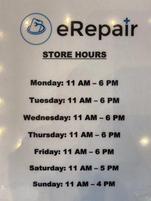 Store Hours
