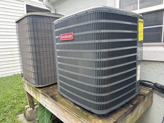 The new and old unit, new unit was installed by Randy's.