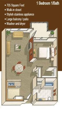1 Bed/1 Bath