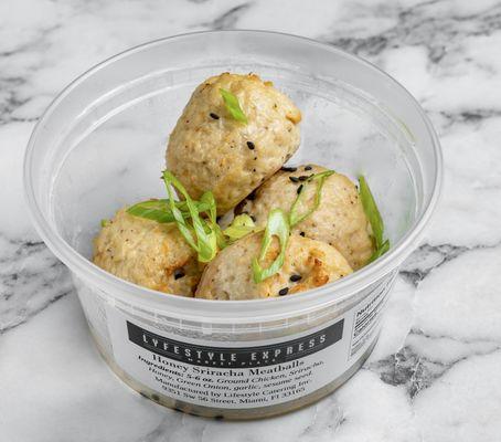 Honey Sriracha Chicken Meatballs