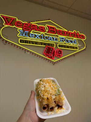 Chicken rolled tacos