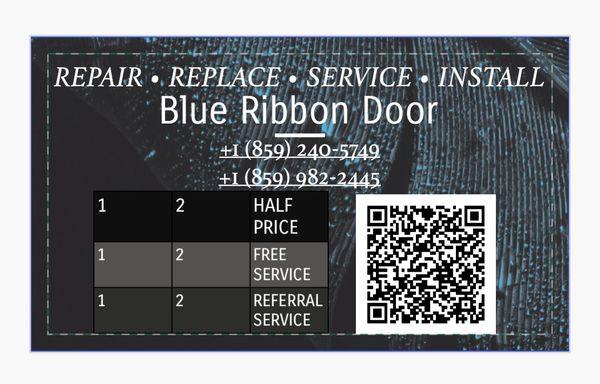 Blue Ribbon Door