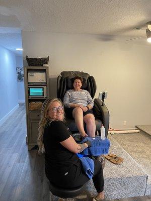 New pedicure area