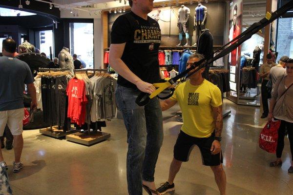 Opening the new Under Armour store