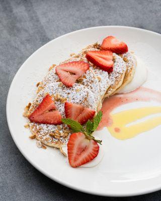 Strawberry Silver Dollar Pancakes