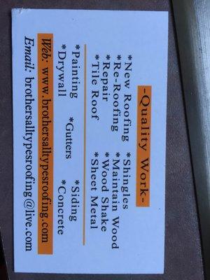 Brothers All Types Roofing