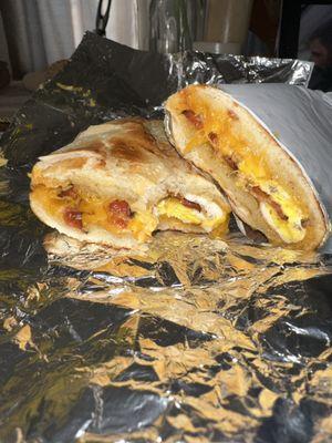 Becon, Egg and Cheese Sandwich w/ cheddar and chipotle mayo