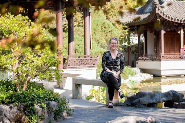 At Portland's beautiful Lan Su Chinese Garden.