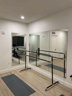 Finished workout area.