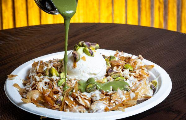 Mr. Bubbly Kunafea Waffle Special