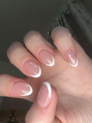 french tip dip nails