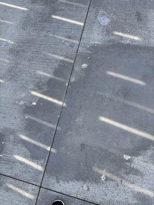 This photo is where they came back and patched, and this is what it dried and looked like nightmare