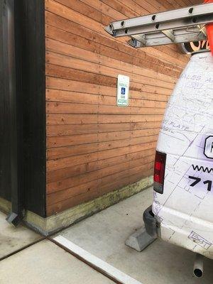 Nice parking job last Friday morning, September 28th. I was sitting in my car waiting on a friend I was meeting. I watched this guy pass b