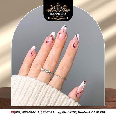 &
(559) 530-0744
2461 E. Lacey Blvd, #105, Hanford, CA 93230
Walk-in Welcome
#HappinessNailsSpa