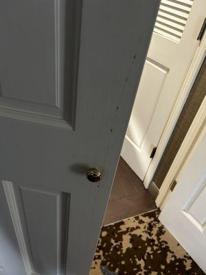 stain on door