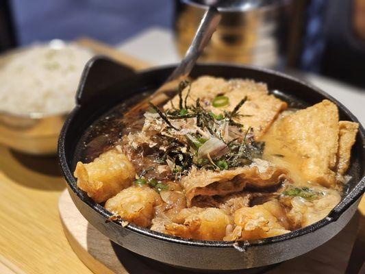 Mabu egged Sukiyaki with rice