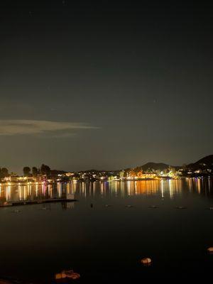 Lake view at night