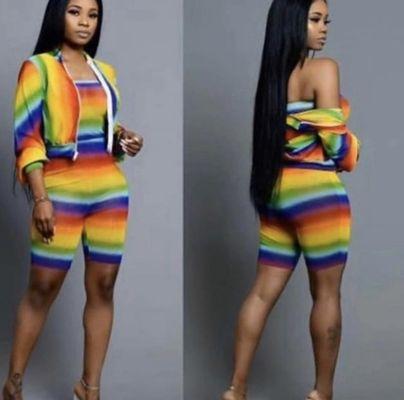 Colorful Romper with Jacket