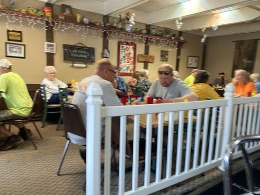 Full house during lunch, you can call a to go order in.