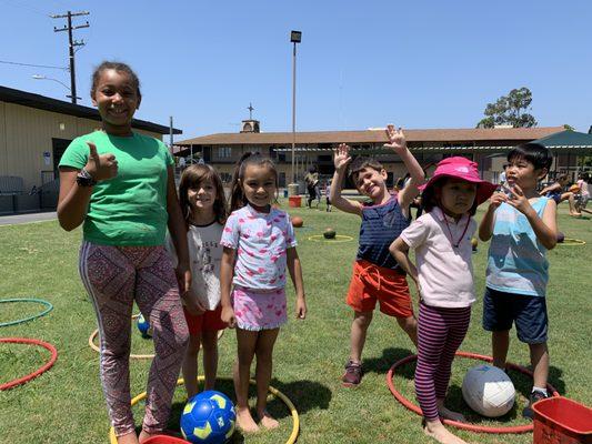 Fun-filled water games during our 2019 camp.